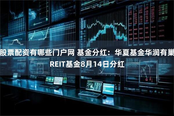 股票配资有哪些门户网 基金分红：华夏基金华润有巢REIT基金8月14日分红
